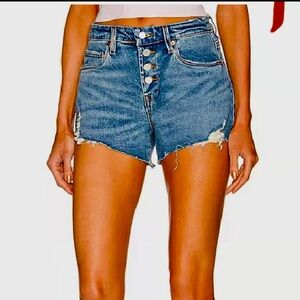 BLANK NYC The Barrow High Rise Shorts Vintage Cut Off Size 28 NWT Dark Wash*